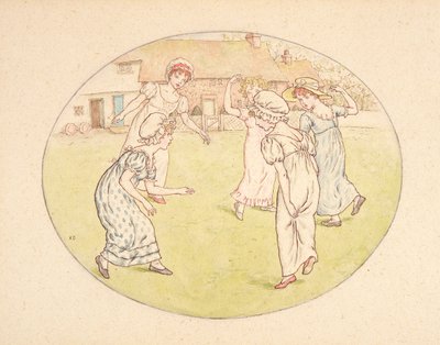 ヒヤシンス、「花言葉」のイラスト、1884年頃（紙に水彩） 作： Kate Greenaway