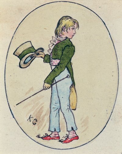聖バレンタインデーのイラスト、1914年（紙にトイレ） 作： Kate Greenaway
