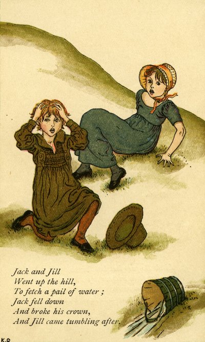 ジャックとジルのイラスト 作： Kate Greenaway