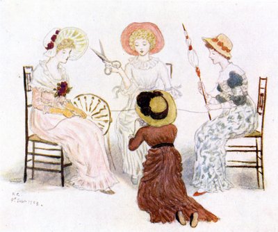 運命の前のケイト・グリーナウェイ」。 作： Kate Greenaway
