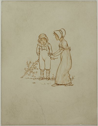小さな男の子と女の子 作： Kate Greenaway
