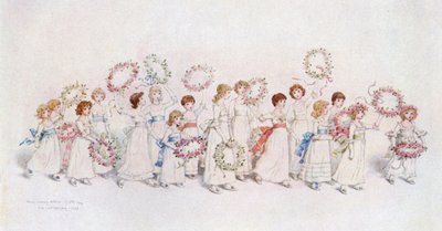 ケイト・グリーナウェイの「Many happy returns of the day」。 作： Kate Greenaway
