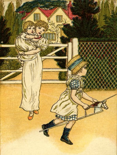 コックホースのイラストに乗る 作： Kate Greenaway