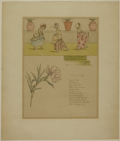 マリーゴールド ガーデンより、Tip a Toe の習作 作： Kate Greenaway