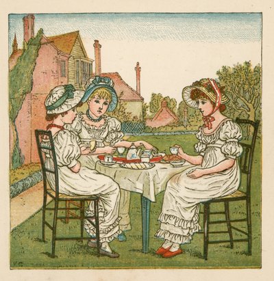 庭のお茶 作： Kate Greenaway