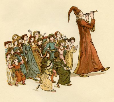 ハーメルンの笛吹き男 作： Kate Greenaway