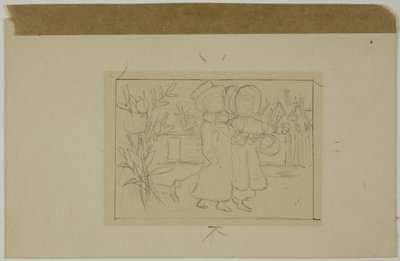 歩く2人の人物 作： Kate Greenaway