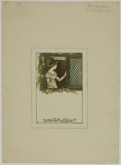 格子窓の女 作： Kate Greenaway