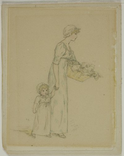 子供を持つ女性 作： Kate Greenaway