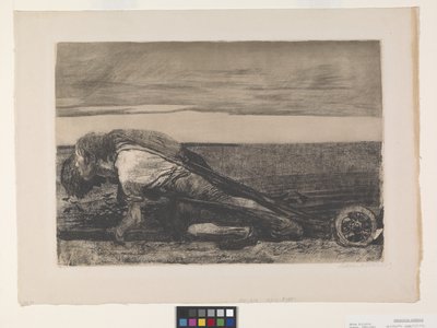 Die Pflüger (The Plowmen) (シン・コレのエッチングとアクアティント) 作： Käthe Kollwitz
