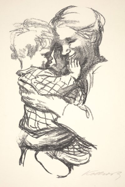 子供を抱く母 作： Käthe Kollwitz