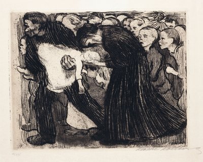 オーバーラン;ウーバーファーレン、1910 作： Käthe Kollwitz