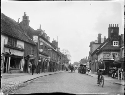 East Street、Farnham、Waverley、Surrey、1909 年 5 月 25 日 (b/w 写真) 作： Katherine Jean Macfee
