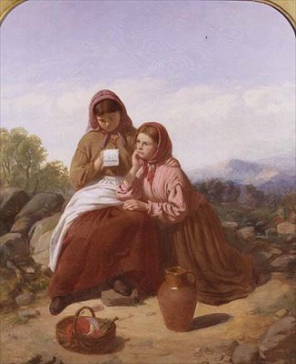 手紙を読む：ピッチャーを持つ少女 作： Kathleen Davis