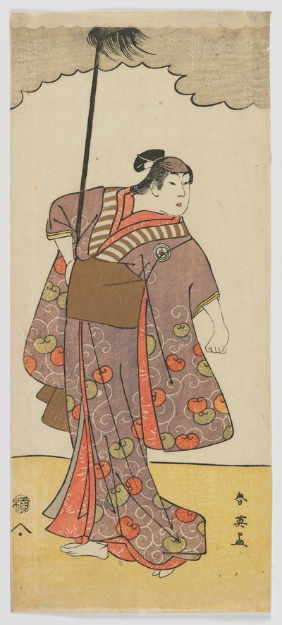 俳優岩井繁四郎IVの女性yakko（footman）江戸時代、1791年頃（カラー版画） 作： Katsukawa Shun ei