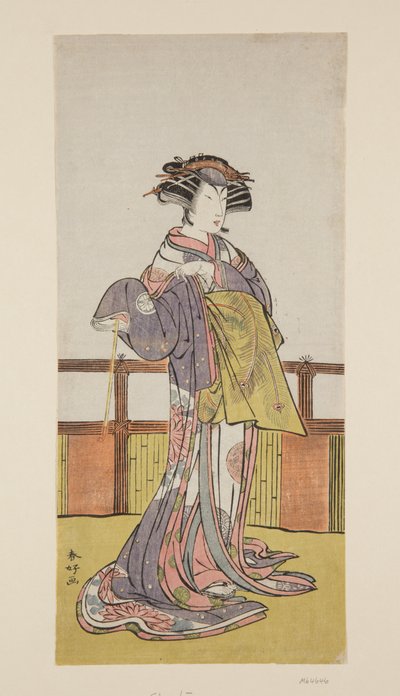 俳優・瀬川菊之丞（カラー木版画 作： Katsukawa Shuncho