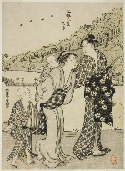 「江戸八景」より 不忍池 作： Katsukawa Shuncho