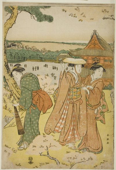 上野でお花見 作： Katsukawa Shuncho