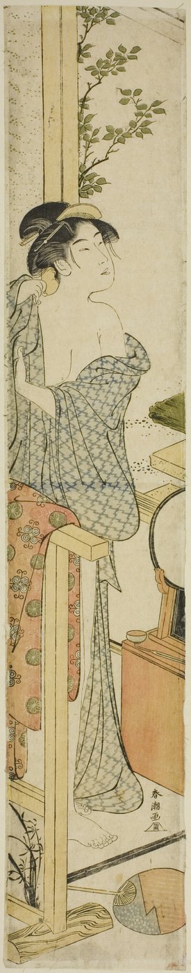 女性の着替え 作： Katsukawa Shuncho