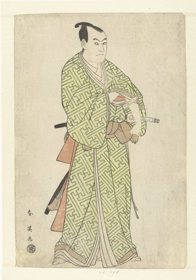 加古川本蔵役三代目沢村宗十郎の俳優似顔絵 作： Katsukawa Shunei