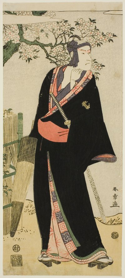 二代目市川駒三（助六役 作： Katsukawa Shun
