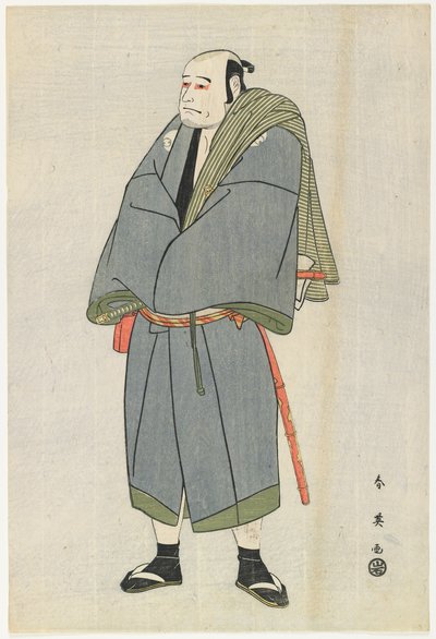 嵐龍蔵（平織）1795年（木版印刷） 作： Katsukawa Shun