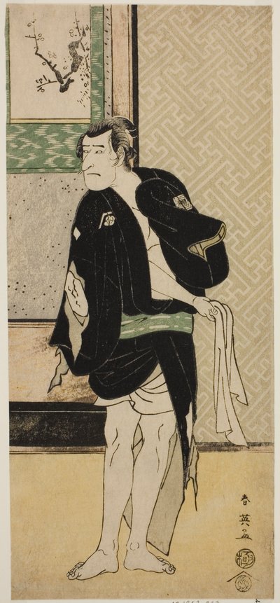 寛政二年（1790）正月、中村座で上演された『春の西伊達染曽我』（？ 作： Katsukawa Shunei