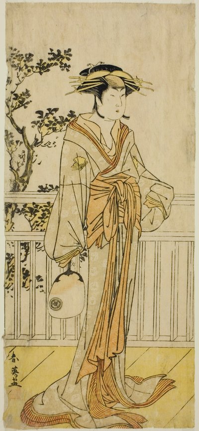 寛政元年（1789）五月、市村座で上演された『三十石与船のはじまり』（？ 作： Katsukawa Shun