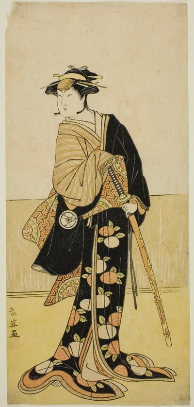 天明7年（1787）8月、桐芝居小屋で上演された『仮名手本忠臣蔵』（？ 作： Katsukawa Shun