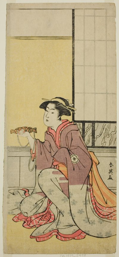 天明8年（1788）7月、桐芝居小屋で上演された『菅原伝授手習鑑』（？ 作： Katsukawa Shun