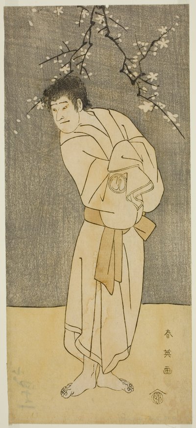 寛政5年（1793）正月、中村座で上演された『西海曾我中村』の清玄和尚役（？ 作： Katsukawa Shun