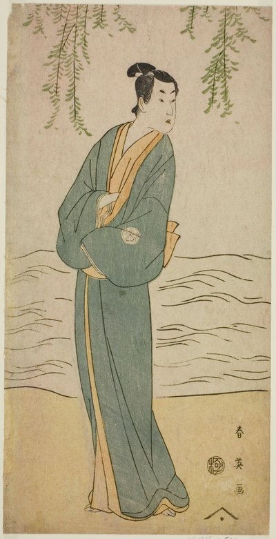 三代目瀬川菊之丞『須田の春芸者かたぎ』長吉役 寛政8年(1796)正月桐座公演 作： Katsukawa Shun
