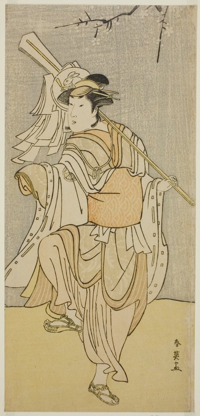寛政二年（1790）十一月、中村座で上演された『佐用中山贔屓の釣鐘』におけるお作役の三代目瀬川菊之丞について 作： Katsukawa Shun