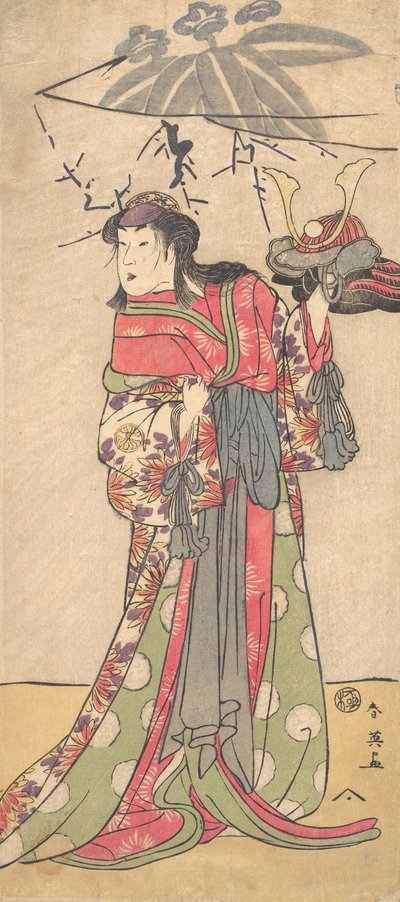 俳優 瀬川菊之丞 三代目女役 1792年。 作： Katsukawa Shun