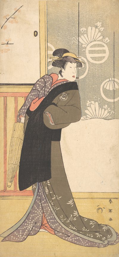 三代目瀬川菊之丞舞鶴役、1789年2月。 作： Katsukawa Shun