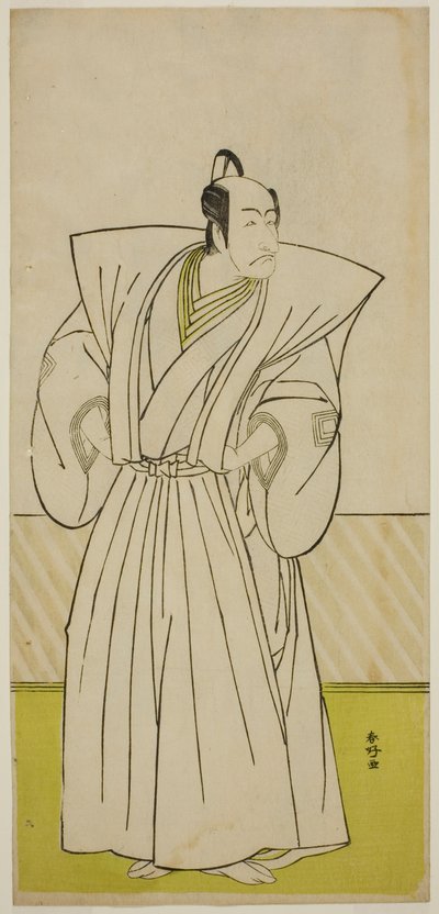 五代目市川團十郎が、天明8年（1780）9月に中村座で上演された『仮名手本忠臣なごりの蔵』（？ 作： 勝川春香®
