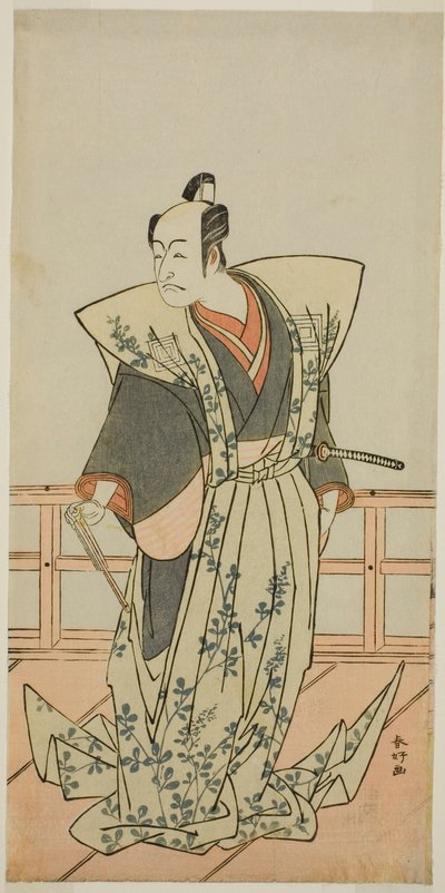役者・五代目市川團十郎の役柄は不明 作： 勝川春香®
