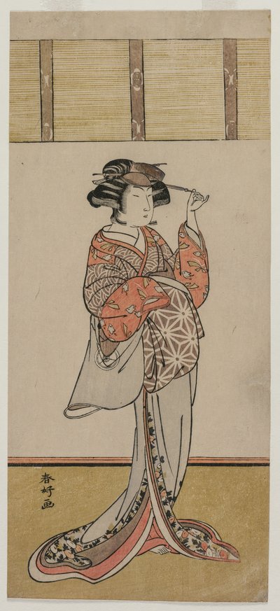 Iwai Hanshiro IV as Oiso no Tora, c. mid-1770s.  作： Katsukawa Shunko