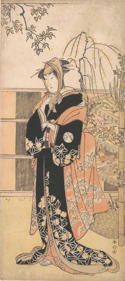 三代目歌舞伎役者・瀬川菊之丞の女形姿 1780年代頃 作： Katsukawa Shunko