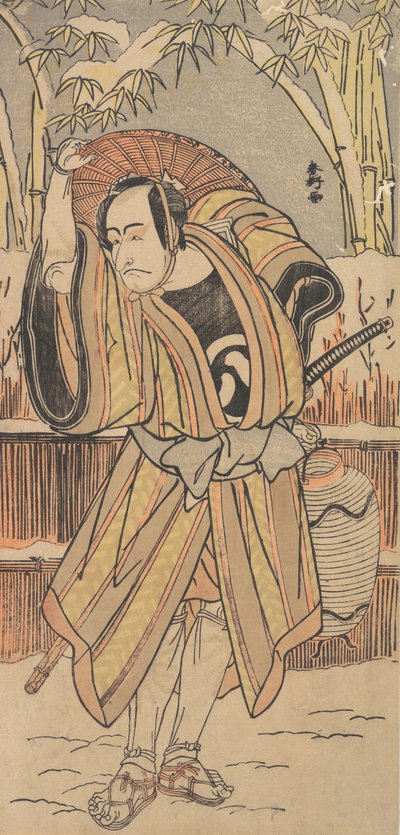 五代目市川團十郎冬装男 1788年 作： Katsukawa Shunko