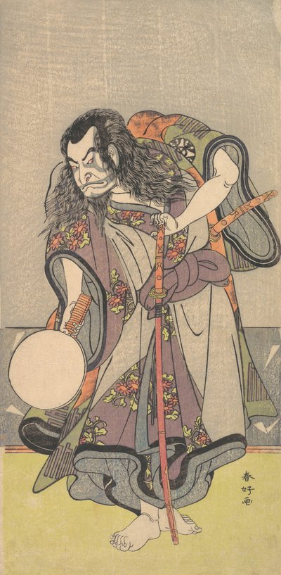 サムライとしての最初の中村仲蔵、約。 1780年。 作： Katsukawa Shunko