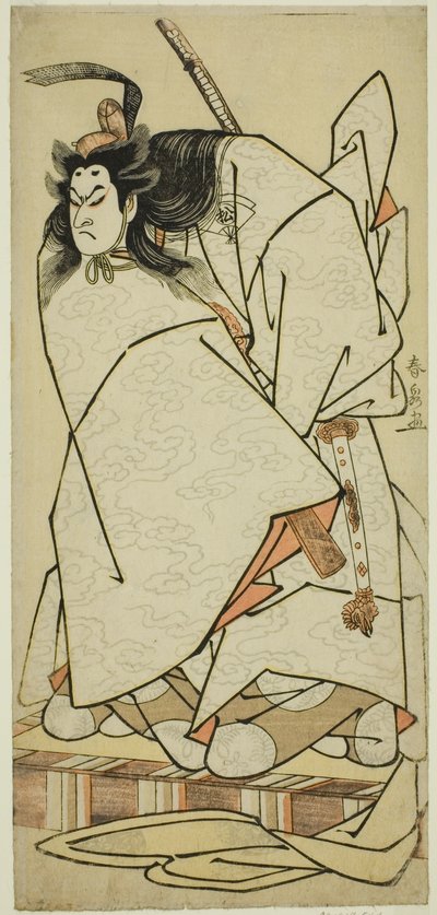 俳優・尾上松介初代・足利尊氏『雲居の花吉野若武者』十一月中村座、天明二年（1786） 作： Katsukawa Shunsen