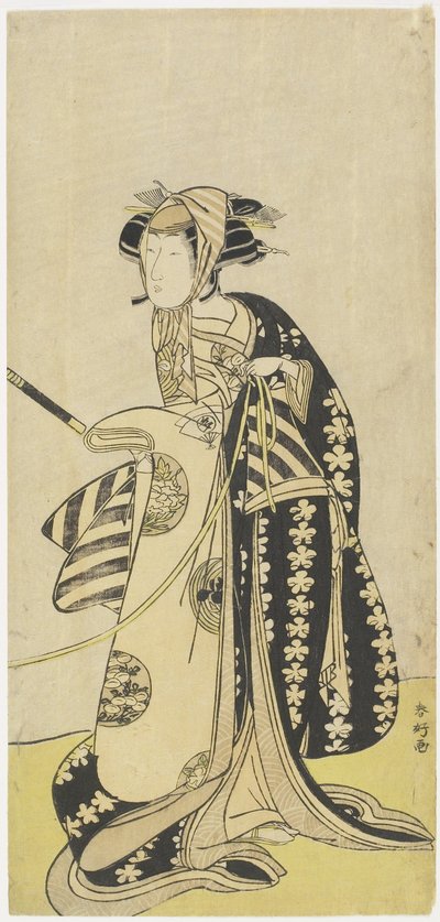 （女役の俳優・尾上松介） 作： Katsukawa Shunsho