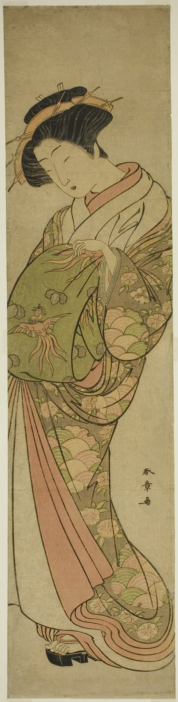 松葉屋の遊女 作： Katsukawa Shunsho