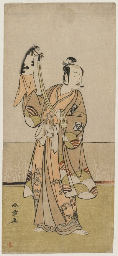 坂東彦三郎3世、1770年代中頃の人形劇。 作： Katsukawa Shunsho
