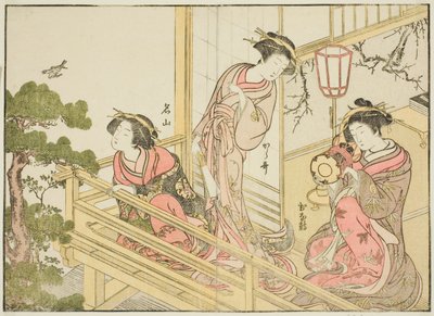 長治屋の娼婦 著書『清露美人合わせ姿鏡』より 1 作： Katsukawa Shunsho