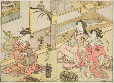 角蔦屋の娼婦 単行本『清露美人合わせ姿鏡』より 1 作： Katsukawa Shunsho