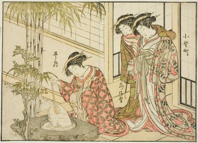 丸屋の娼婦 単行本『清露美人合わせ姿鏡』より 2 作： Katsukawa Shunsho