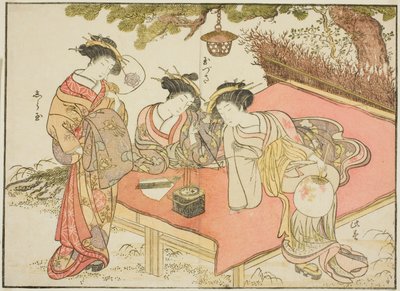 八田屋の娼婦 著書『清露美人合わせ姿鏡』より 1 作： Katsukawa Shunsho