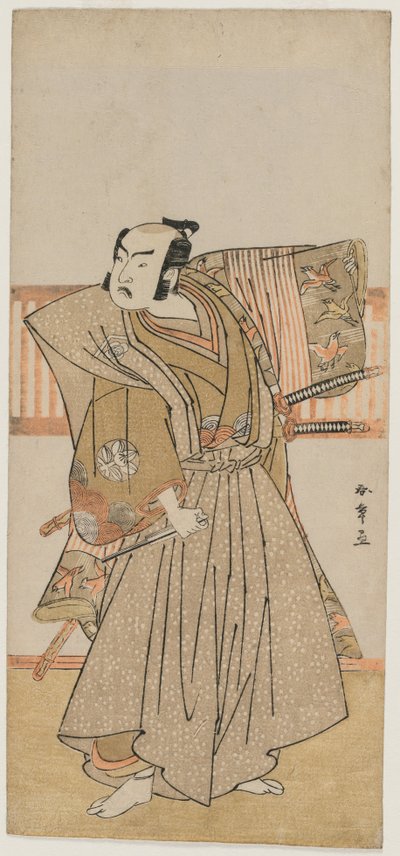 Ichimura Uzaemon IX as Soga no Juro, mid 1770s.  作： Katsukawa Shunsho